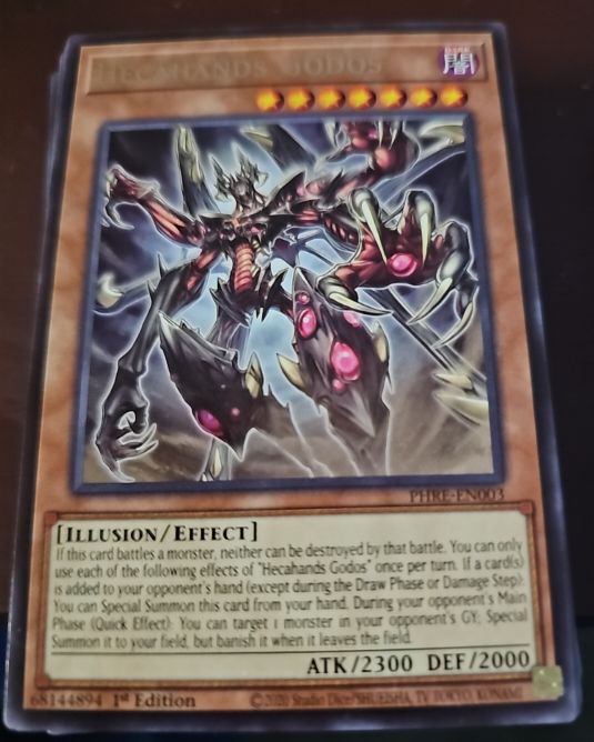 2010 Yu-Gi-Oh! Phantom Revenge PHRE-EN003 Hecahands Godos — front