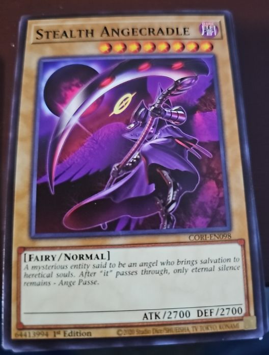 2020 Yu-Gi-Oh! CORI-EN098 Stealth Angecradle — front