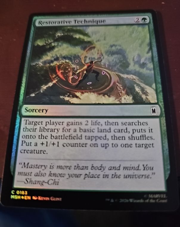 2026 Magic: The Gathering #183 Restorative Technique Shang-Chi — front