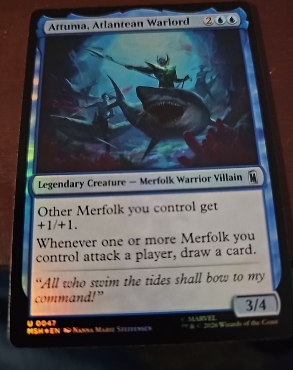 2026 Magic The Gathering Marvel #0047 Attuma, Atlantean Warlord — front