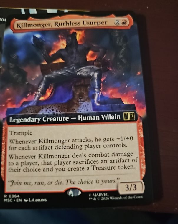 2020 Magic: The Gathering #364 Killmonger, Ruthless Usurper — front