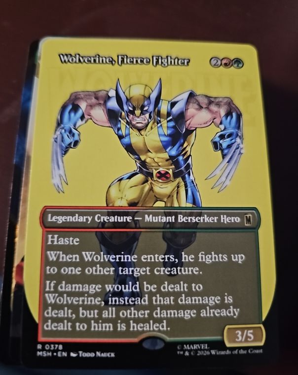 2026 Marvel Super Heroes #0378 Wolverine, Fierce Fighter — front
