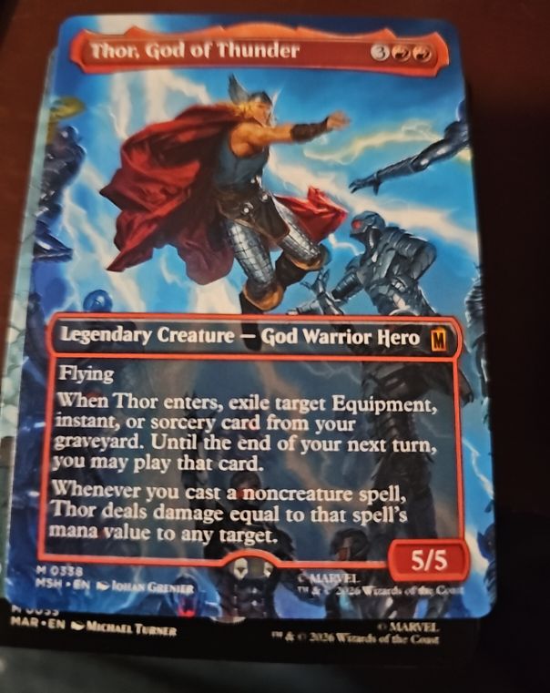 MTG Thor, God of Thunder (Borderless) #0338 — front