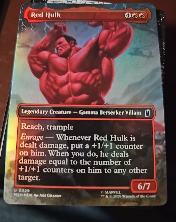 2026 Marvel Super Heroes #329 Red Hulk — front