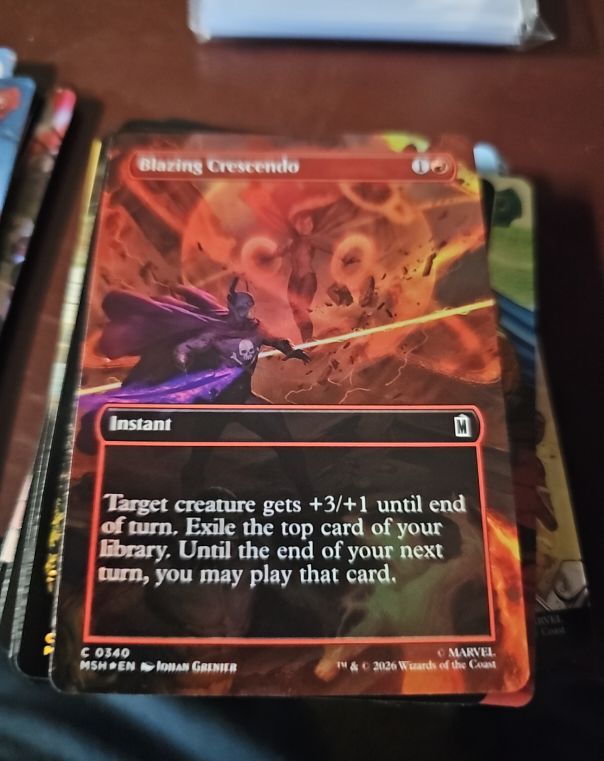 2026 Magic: The Gathering Marvel Super Heroes #0340 Blazing Crescendo — front