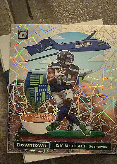 2021 Panini Donruss Optic Downtown #DT-32 DK Metcalf — front