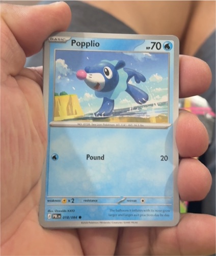 2016 Pokémon Sun & Moon #018 Popplio — front