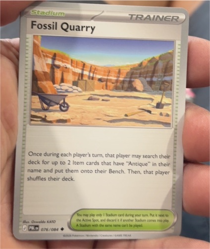 2026 The Pokemon Company Fossil Quarry 076/084 — front