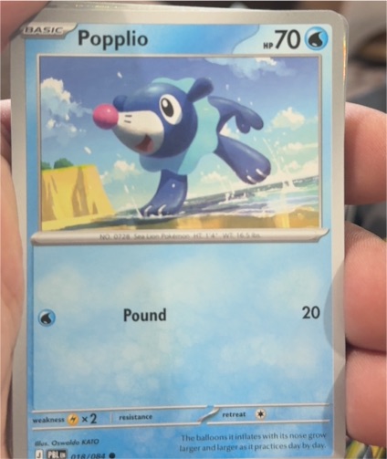 2016 The Pokemon Company Popplio #018 — front
