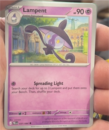 2023 Pokemon ME05 Pitch Black #037 Lampent — front