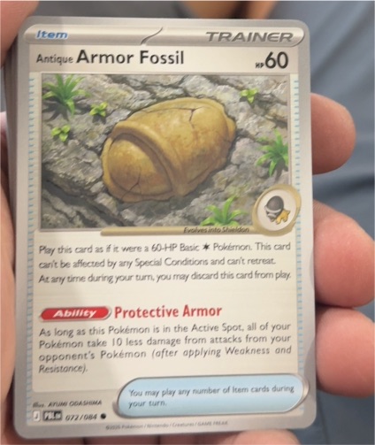 2026 Pokémon Antique Armor Fossil #072 — front