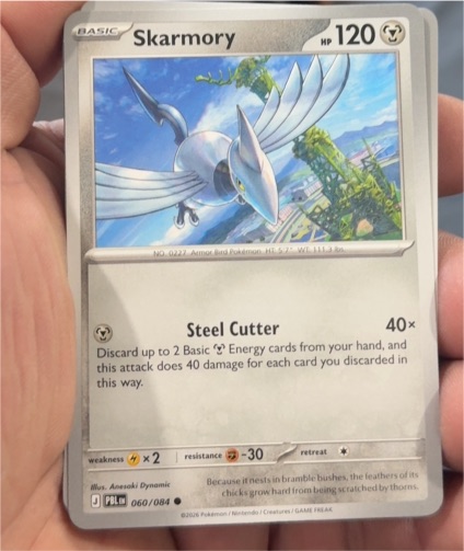 2026 Pokémon TCG Pitch Black #060 Skarmory — front