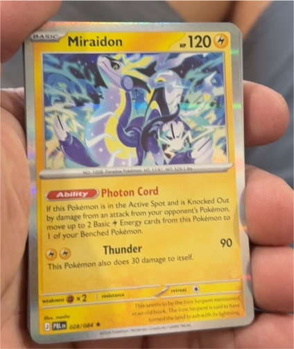2023 Pokémon TCG Paradox Rift #028 Miraidon — front