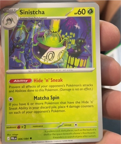 2026 Pokémon #006 Sinistcha — front
