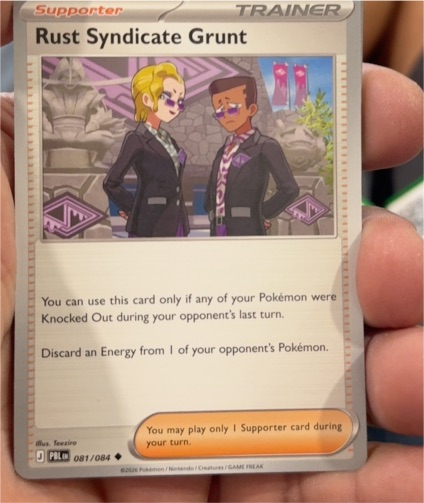 2026 Pokémon PBL #081 Rust Syndicate Grunt — front