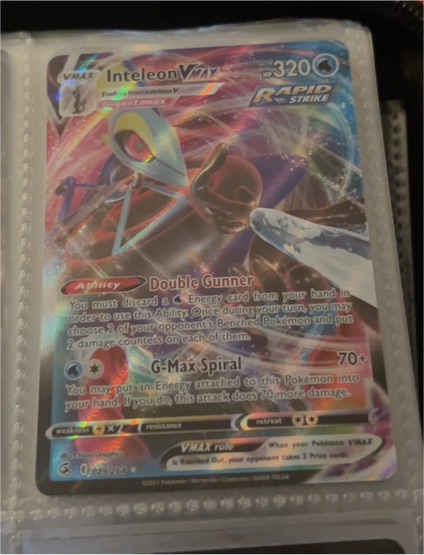2021 The Pokémon Company Fusion Strike #079 Inteleon VMAX — front