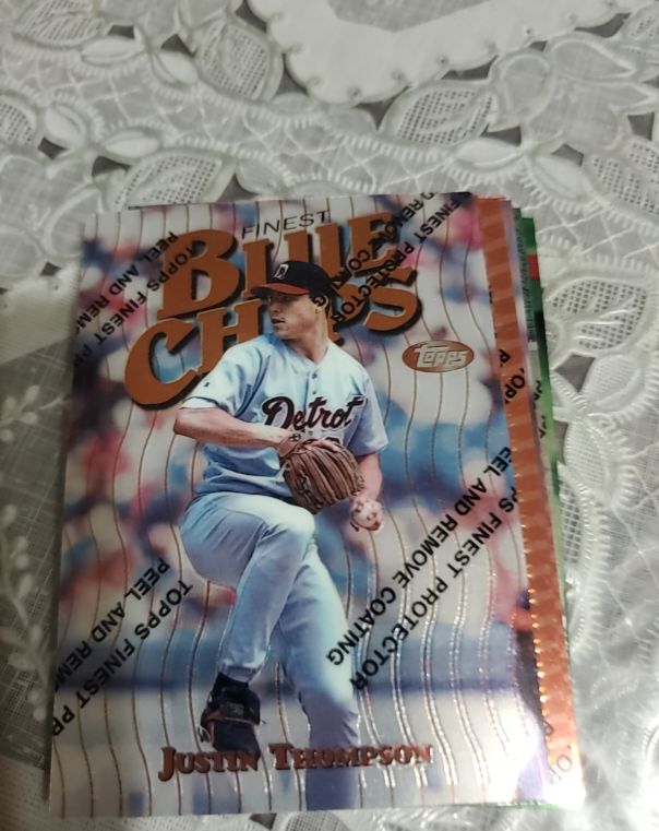 1997 Topps Finest Blue Chips #36 Justin Thompson — front