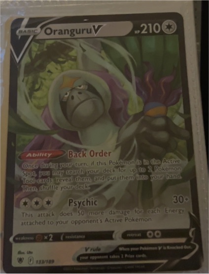 2022 Pokémon SWSH10: Astral Radiance #133 Oranguru V — front