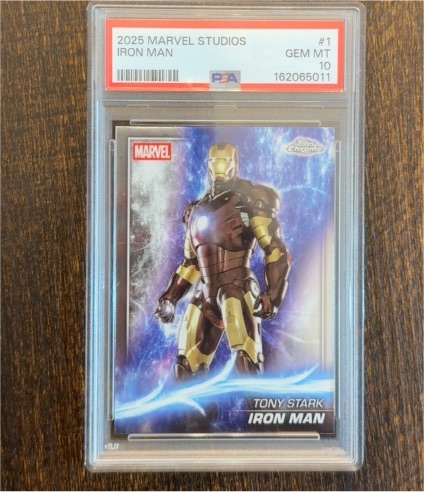 2025 Topps Chrome Marvel Studios #1 Iron Man — front