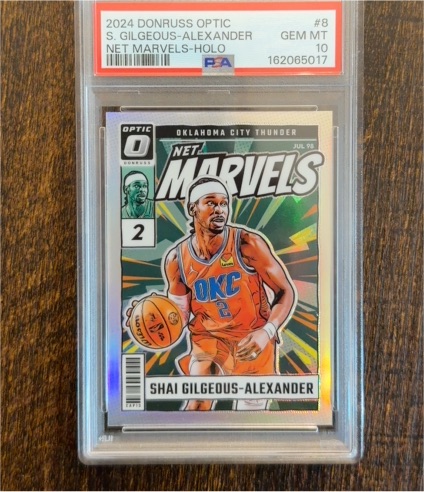2024 Donruss Optic #8 Shai Gilgeous-Alexander Net Marvels Holo — front
