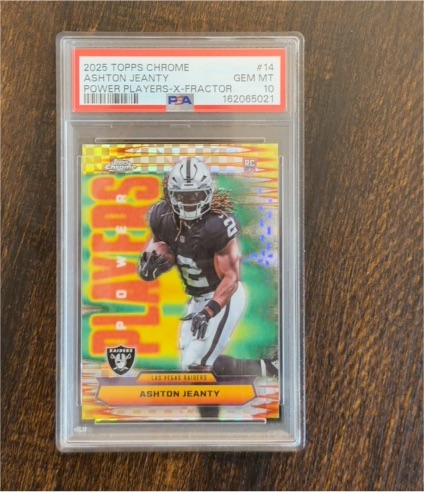 2025 Topps Chrome #PP-14 Ashton Jeanty Power Players X-Fractor — front