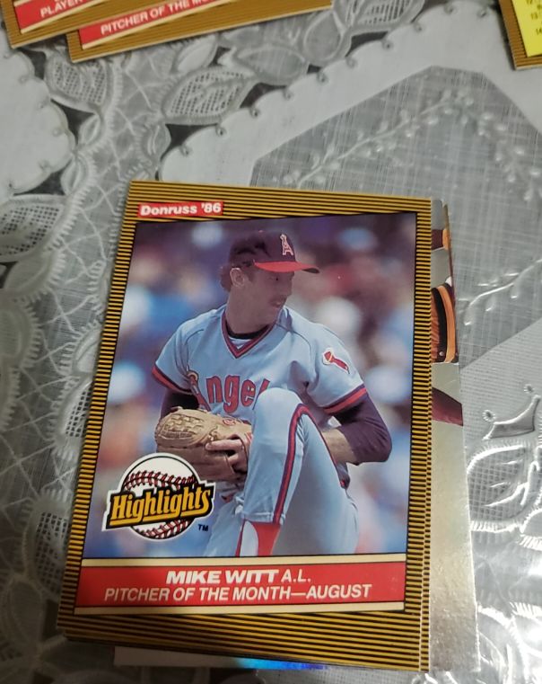 1986 Donruss Highlights #38 Mike Witt — front