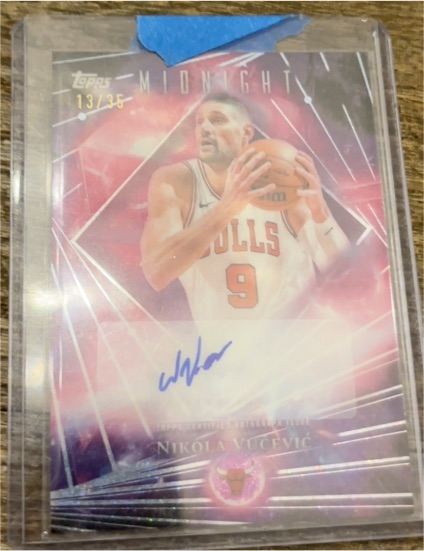 2025-26 Topps Midnight Dark Matter Autographs #DMA-NV Nikola Vucevic — front