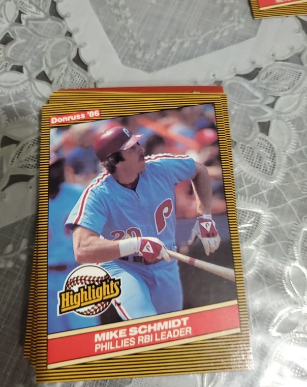 1986 Donruss Highlights #4 Mike Schmidt — front