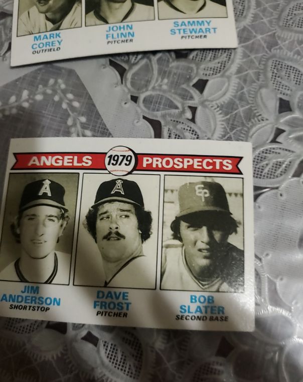 1979 Topps #703 Angels Prospects Jim Anderson / Dave Frost / Bob Slater — front