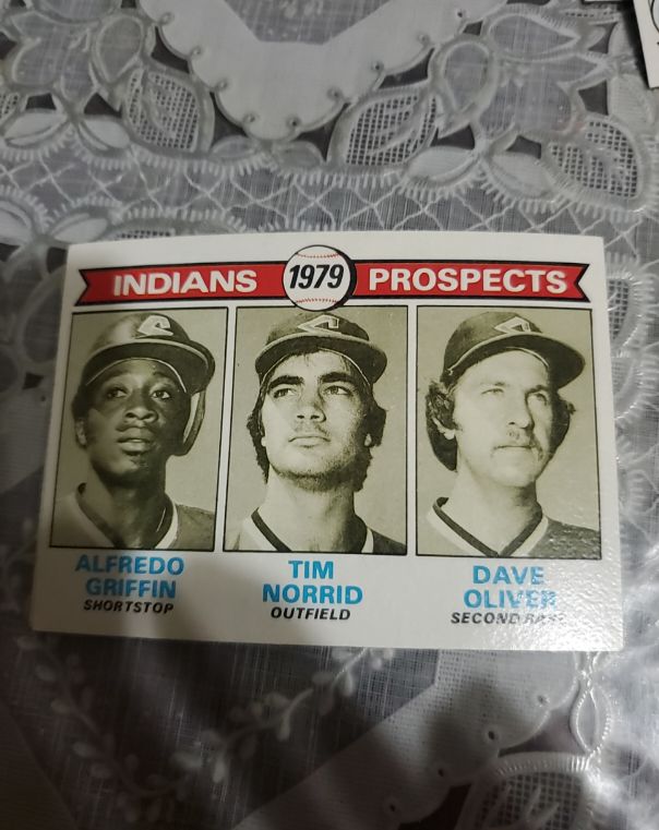 1979 Topps #705 Indians Prospects Alfredo Griffin Tim Norrid Dave Oliver — front