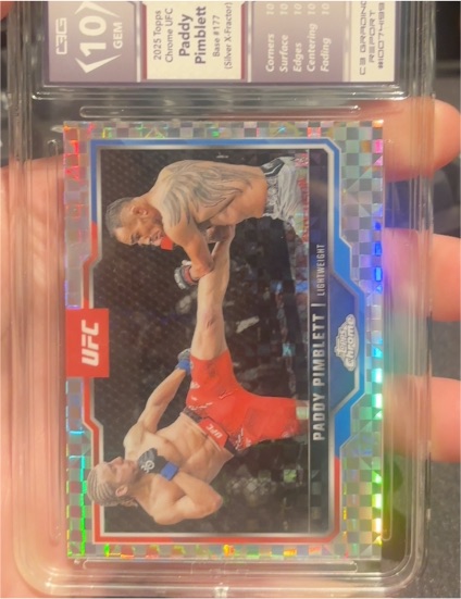 2025 Topps Chrome UFC #177 Paddy Pimblett X-Fractor — front