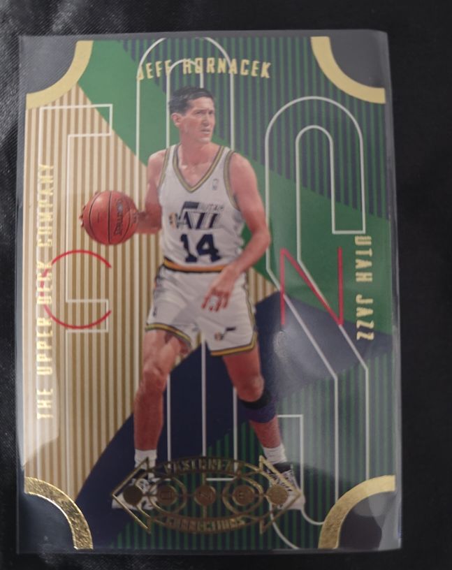 1996-97 Upper Deck #FB28 Jeff Hornacek Fast Break Connections Die Cut Utah Jazz — front