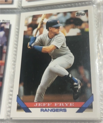 1993 Topps #197 Jeff Frye Texas Rangers — front