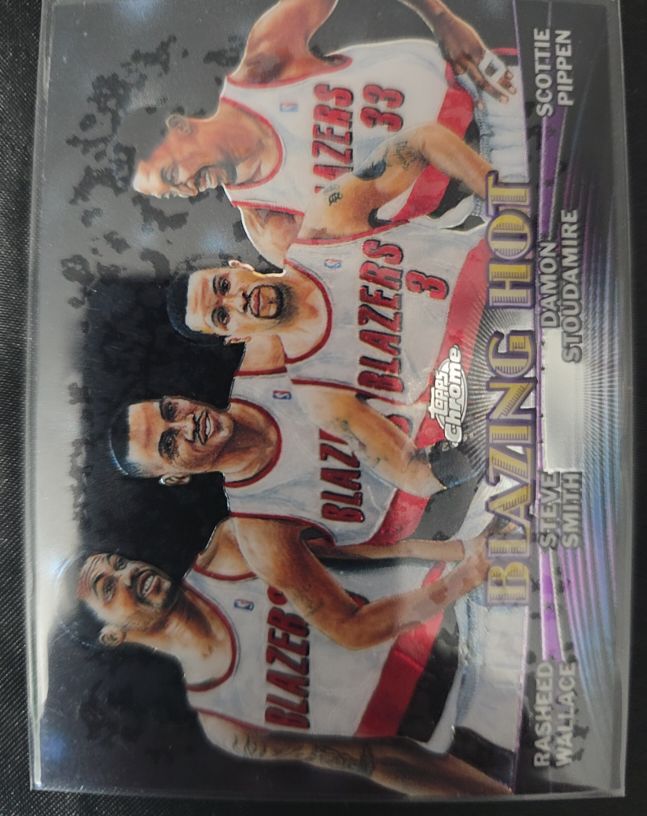 2000 Topps Chrome Combos #TC9 Rasheed Wallace, Steve Smith, Scottie Pippen, Damon Stoudamire — front