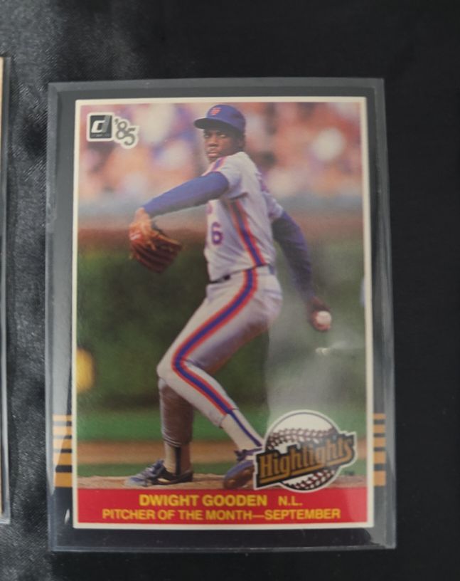 1985 Donruss Highlights #48 Dwight Gooden Rookie Card — front