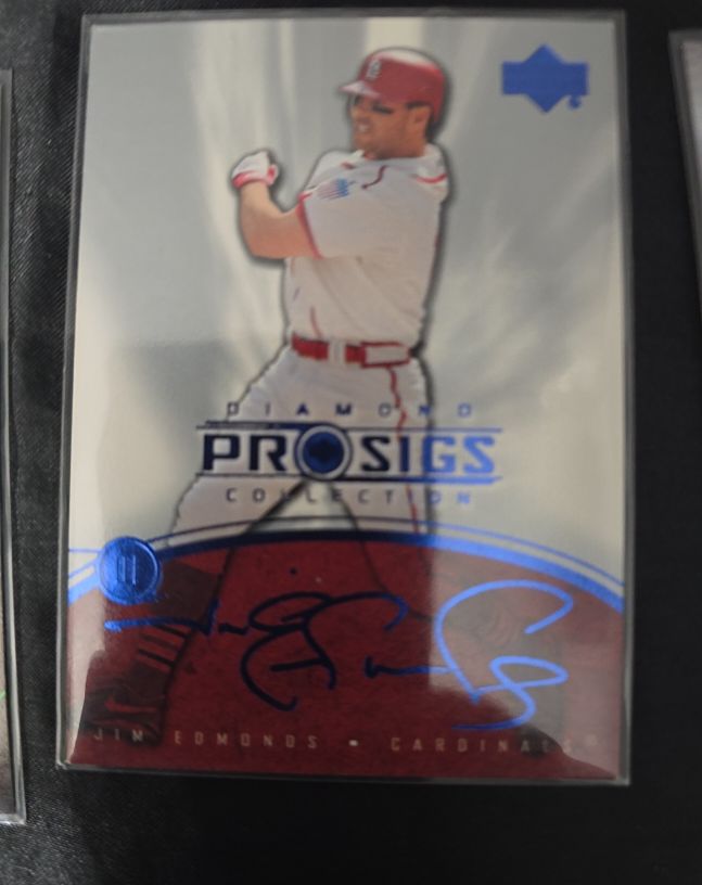 2004 Upper Deck Diamond Collection Pro Sigs #87 Jim Edmonds — front