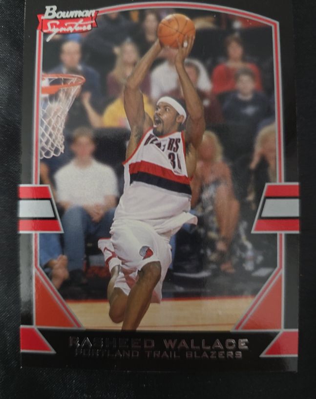 2003 Bowman Signature #34 Rasheed Wallace — front