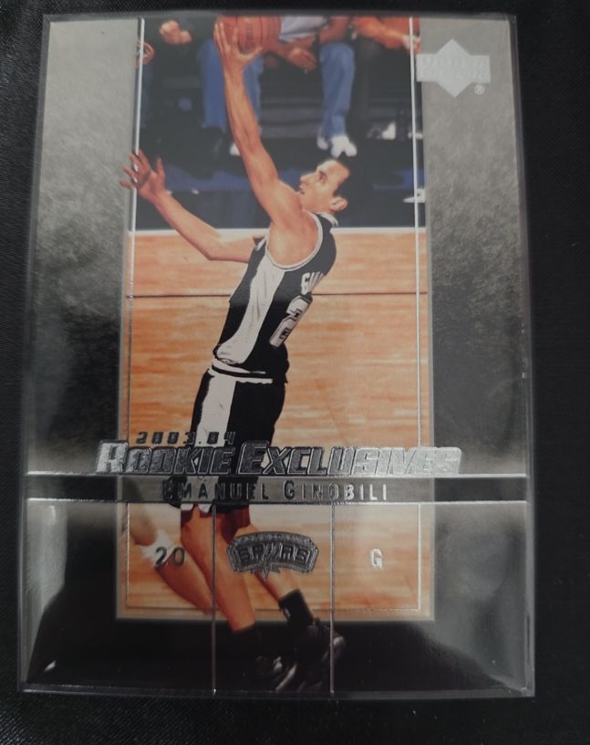 2003-04 Upper Deck Rookie Exclusives #38 Manu Ginobili — front