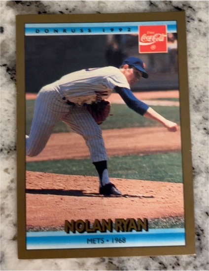 1992 Donruss Coca-Cola #2 Nolan Ryan Mets 1968 — front