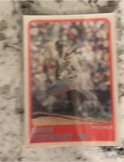 1987 Sportflics #41 Dave Stewart 3-D Baseball Card — front