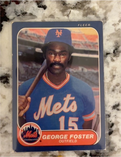 1986 Fleer #80 George Foster — front