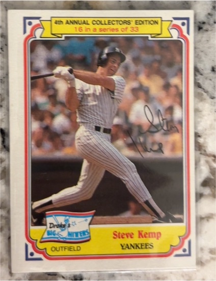1984 Drake's Big Hitters #16 Steve Kemp — front