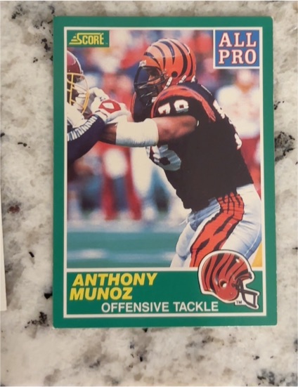 1989 Score #309 Anthony Munoz — front