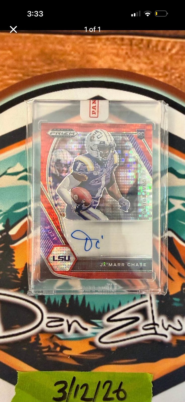 2021 Panini Prizm Draft Picks Autographs Ja'Marr Chase — front