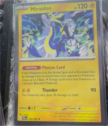 2023 Nintendo Miraidon 028/084 Paradox Rift — front