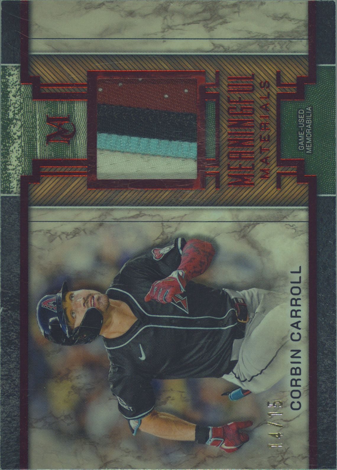 2025 Topps Museum Collection Meaningful Material Relic Corbin Carroll — front