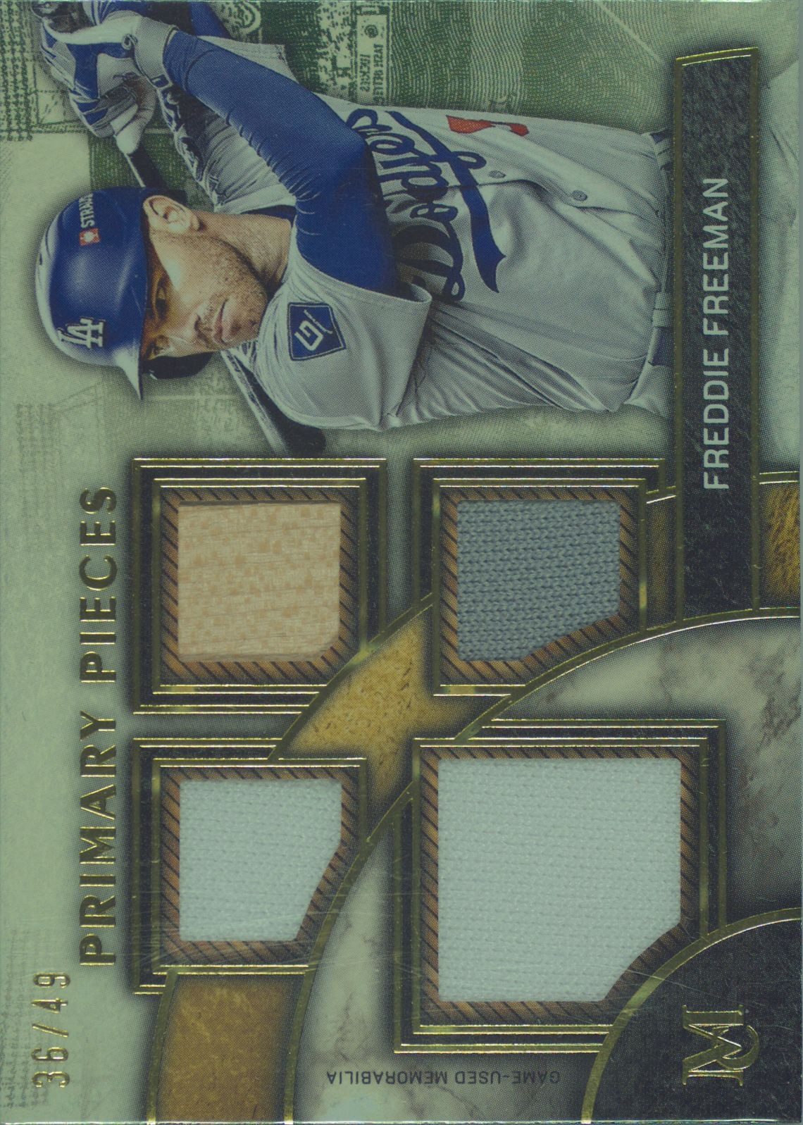 2025 Topps Museum Collection Primary Pieces Quad Patch #SPPQ-FF Freddie Freeman — front