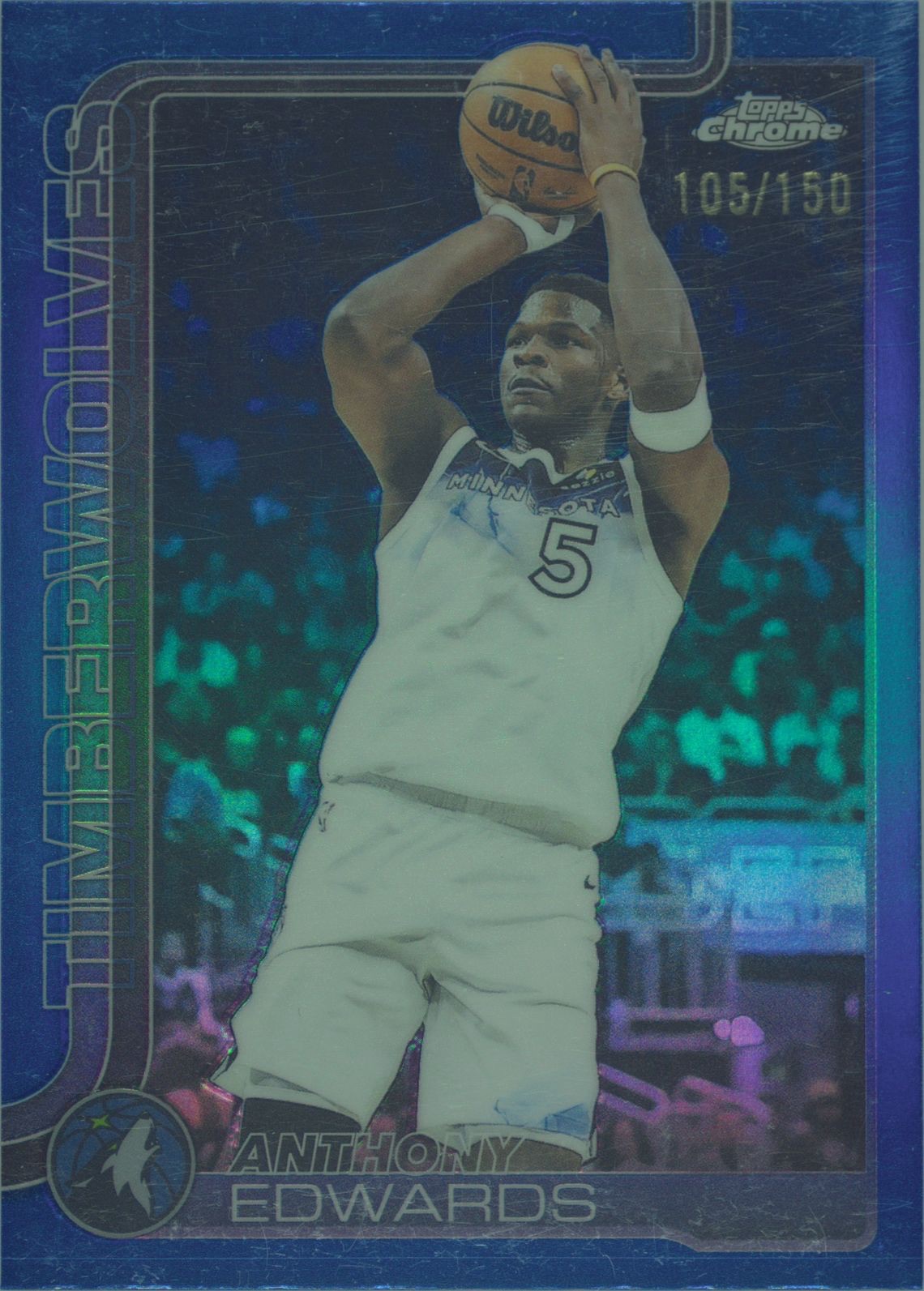 2025-26 Topps Chrome #151 Anthony Edwards — front