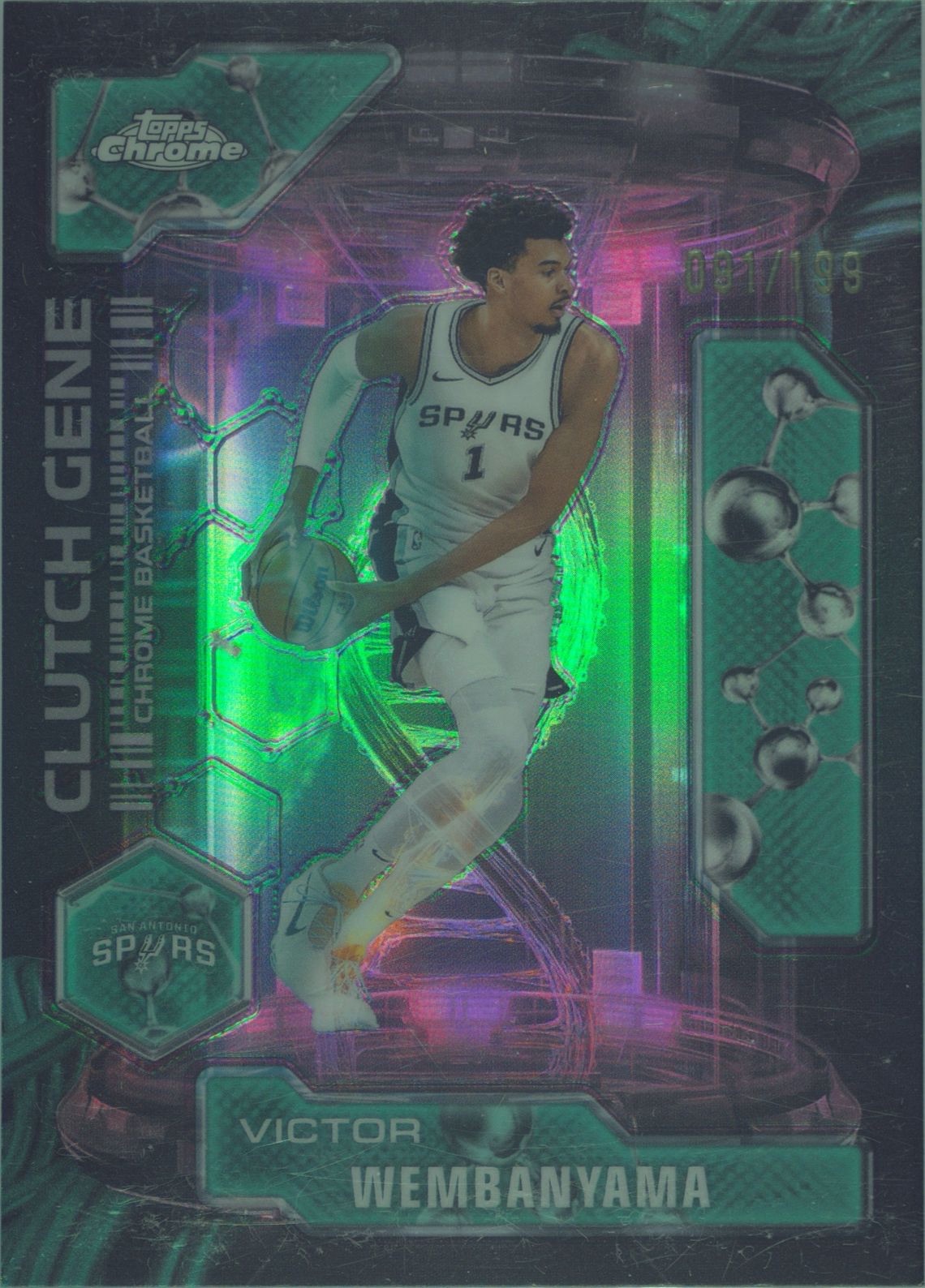 2025-26 Topps Chrome Clutch Gene #CG-17 Victor Wembanyama — front