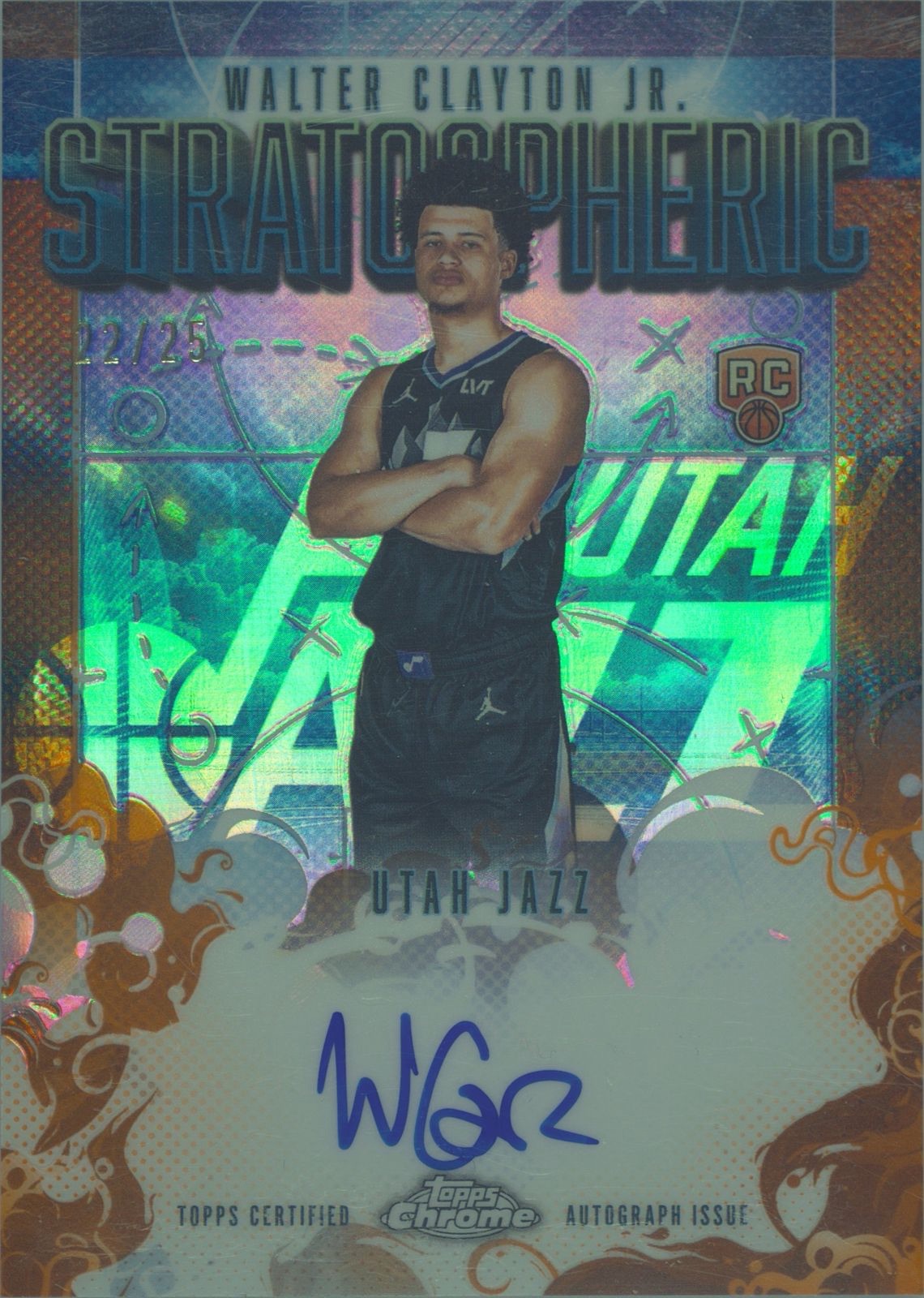 2025-26 Topps Chrome Stratospheric Signatures #SMR-WCJ Walter Clayton Jr. — front